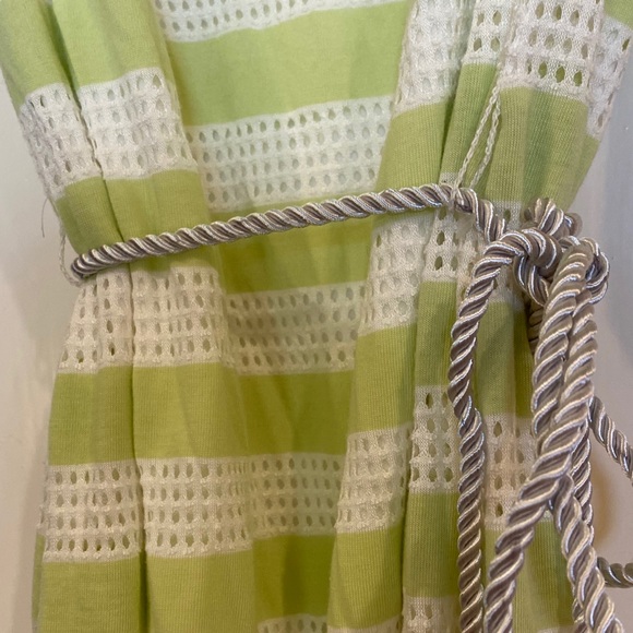 Sharagano Stretch Lime and white Pastel Color block Dress, 14 - Picture 5 of 6